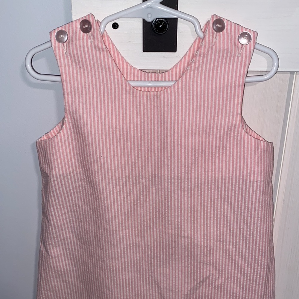 Andrew Todd Pink & White Striped Toddler Dress